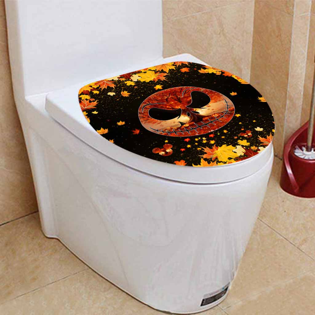 Most Wonderful Time Of The Day Autumn Leaf Nightmare - Fall Nightmare Bathroom Curtain & Mats Set