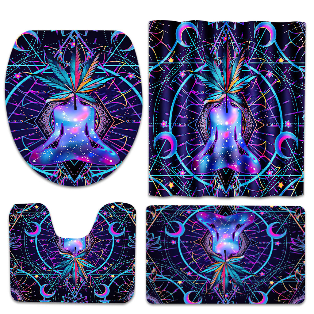 Pot Head - Weed Bathroom Curtain & Mats Set