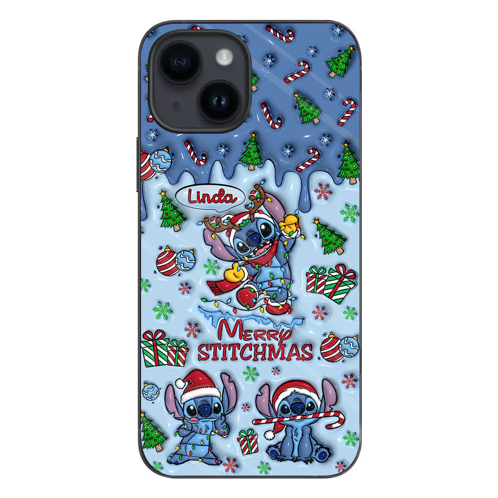 Merry Stichmas - Personalized Ohana Phone Case