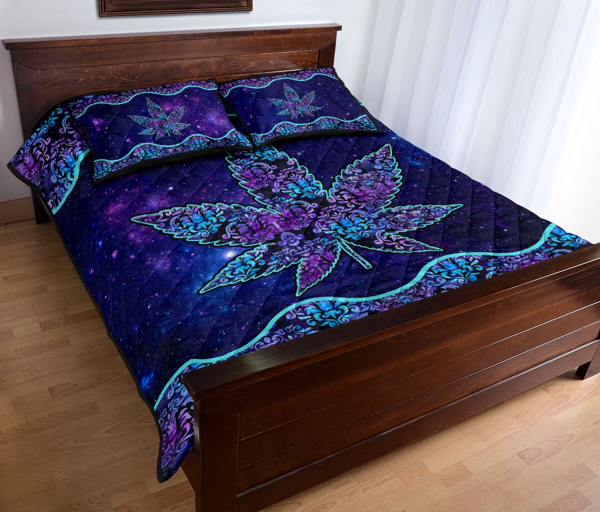 Blue And Purple Mandala - Weed Quilt Set 0822