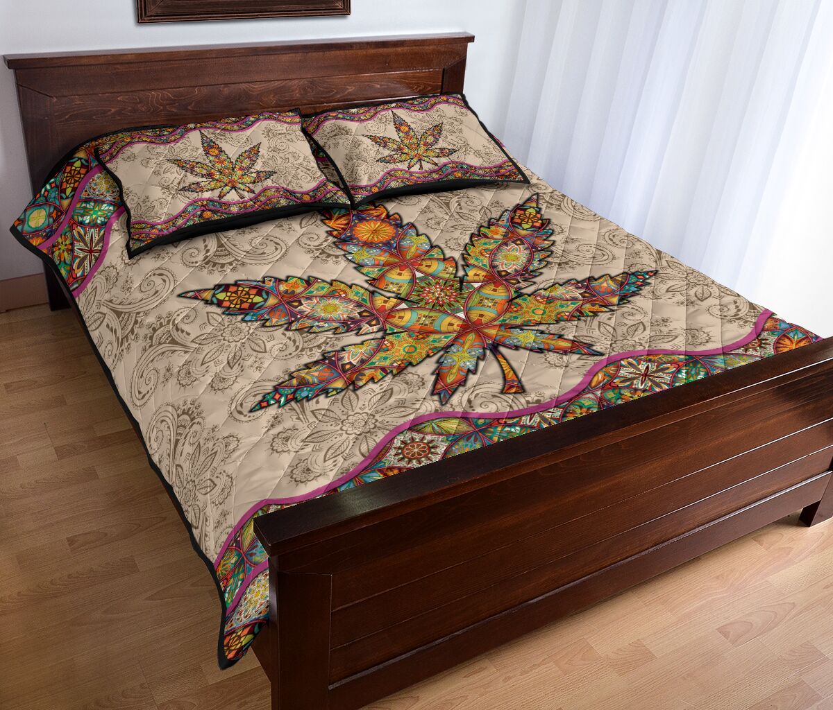 Boho Leaf - Weed Quilt Set 0822
