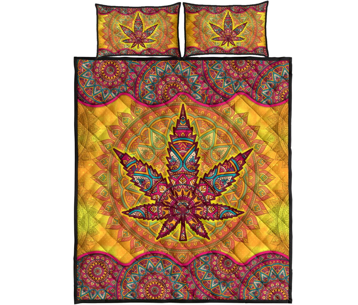 Colorful Mandala - Weed Quilt Set 0822