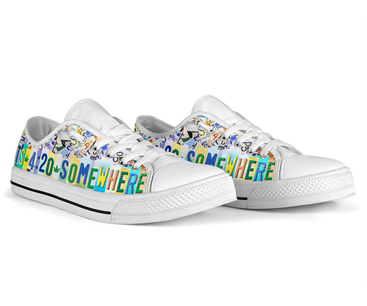 It'S 420 Somewhere - Weed Low Top Shoes 0822