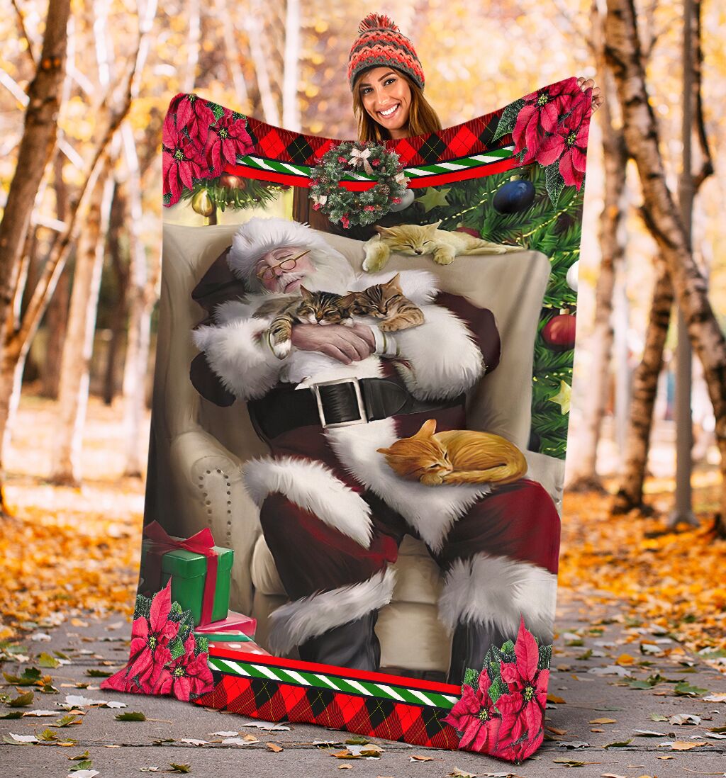 All I Want For Christmas Is A Nap Cat Blanket 0622