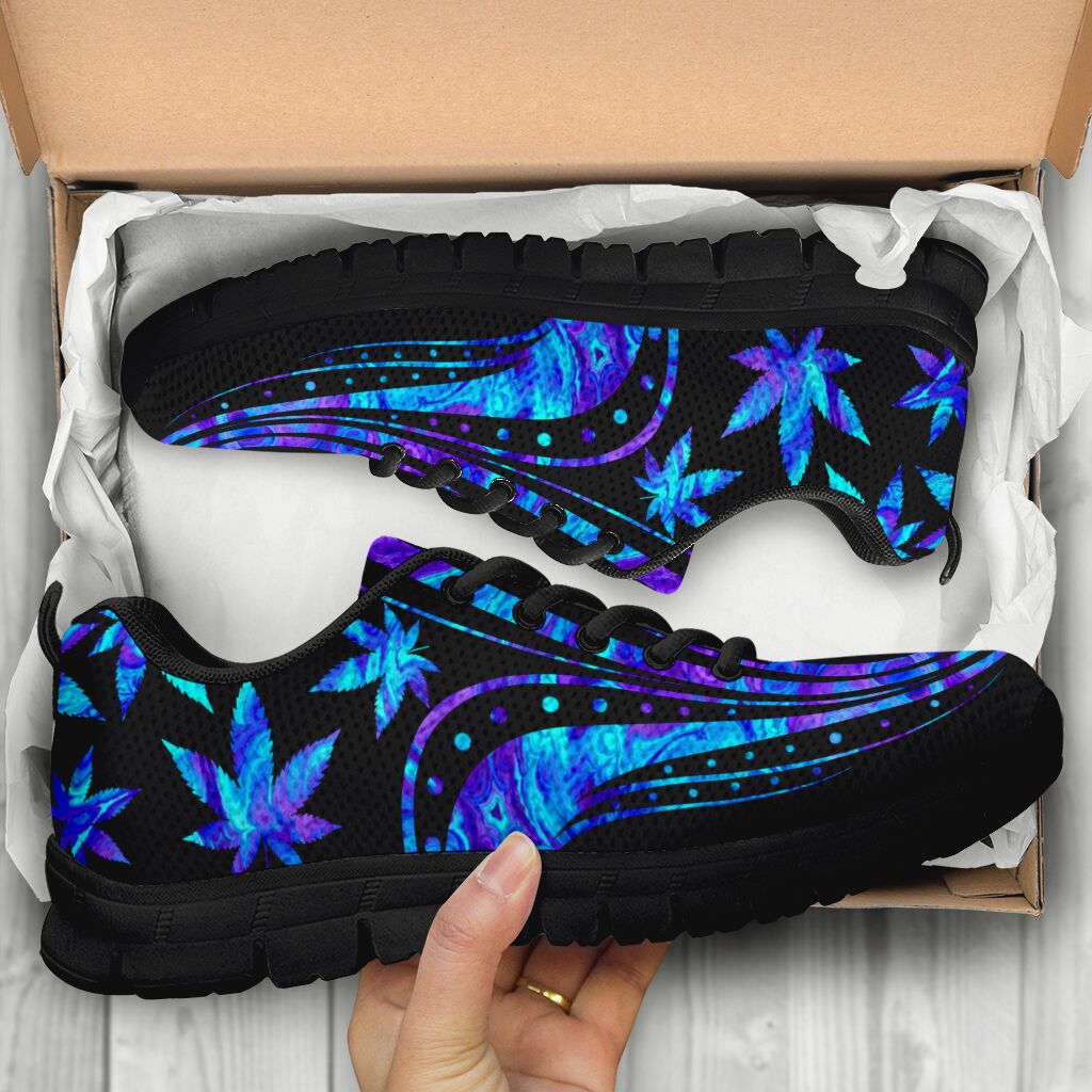 Vintage Blue Mandala - Weed Sneakers 0822
