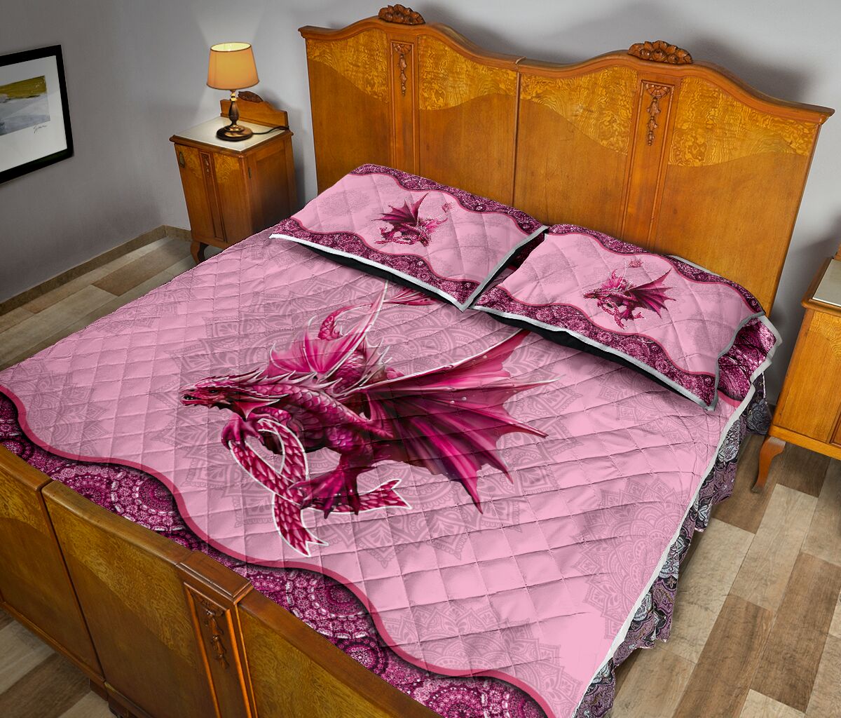Breast Cancer Warrior Breast Cancer Awareness Quilt Set 0622