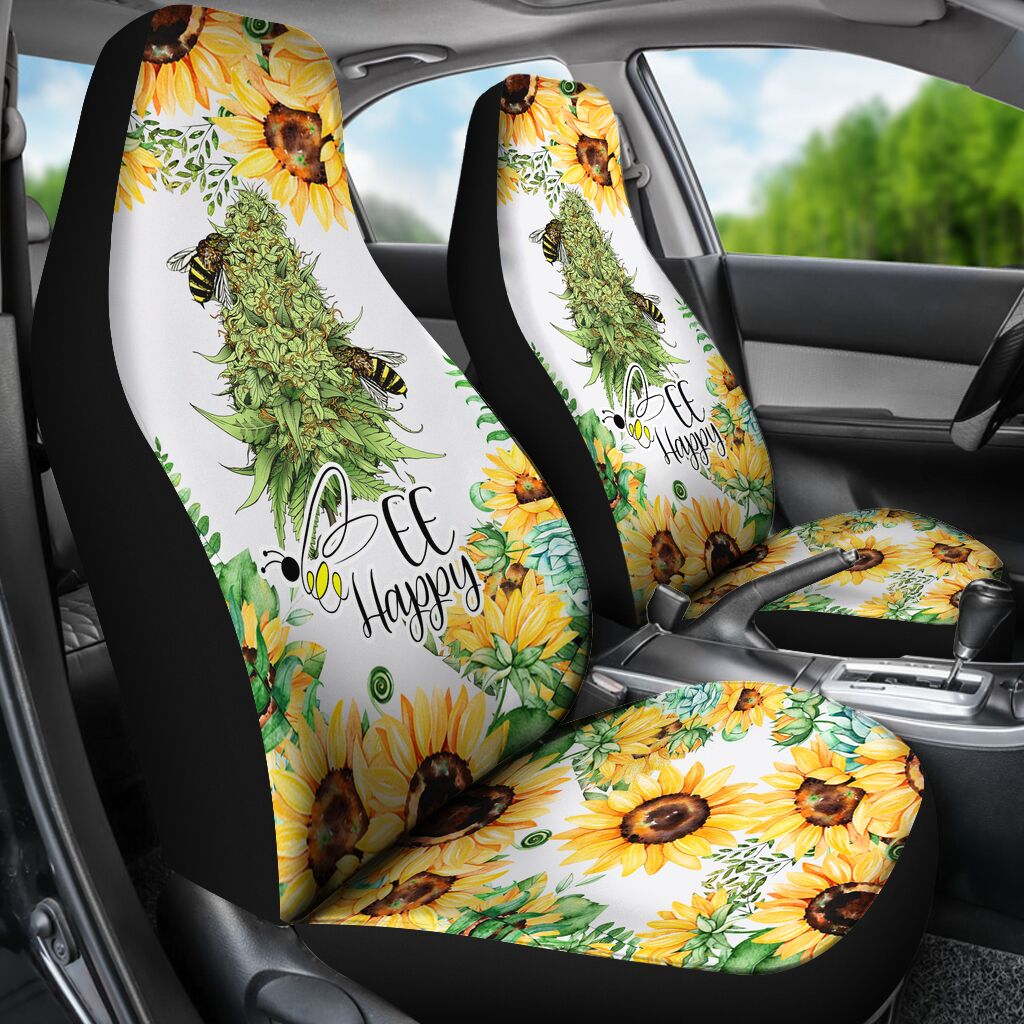 Bee Happy - Weed Seat Covers 0822