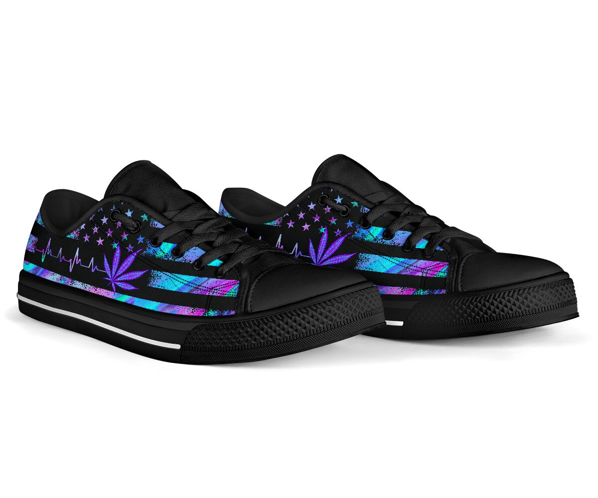 American Heart Beat - Weed Low Top Shoes 0822