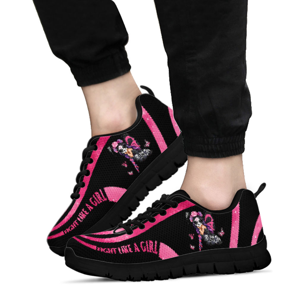 Fight Like A Girl Breast Cancer Awareness Sneakers 0622
