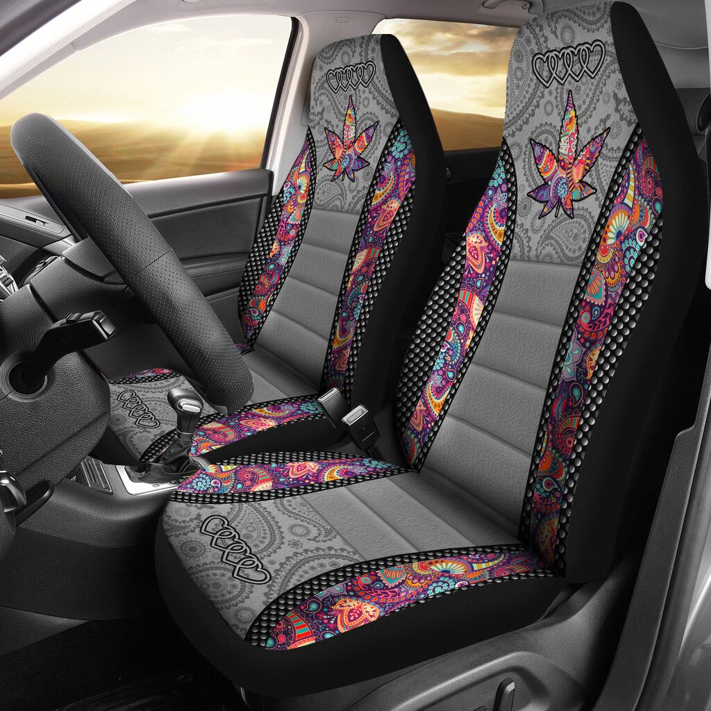 Mandala Leaves - Weed Seat Covers 0822