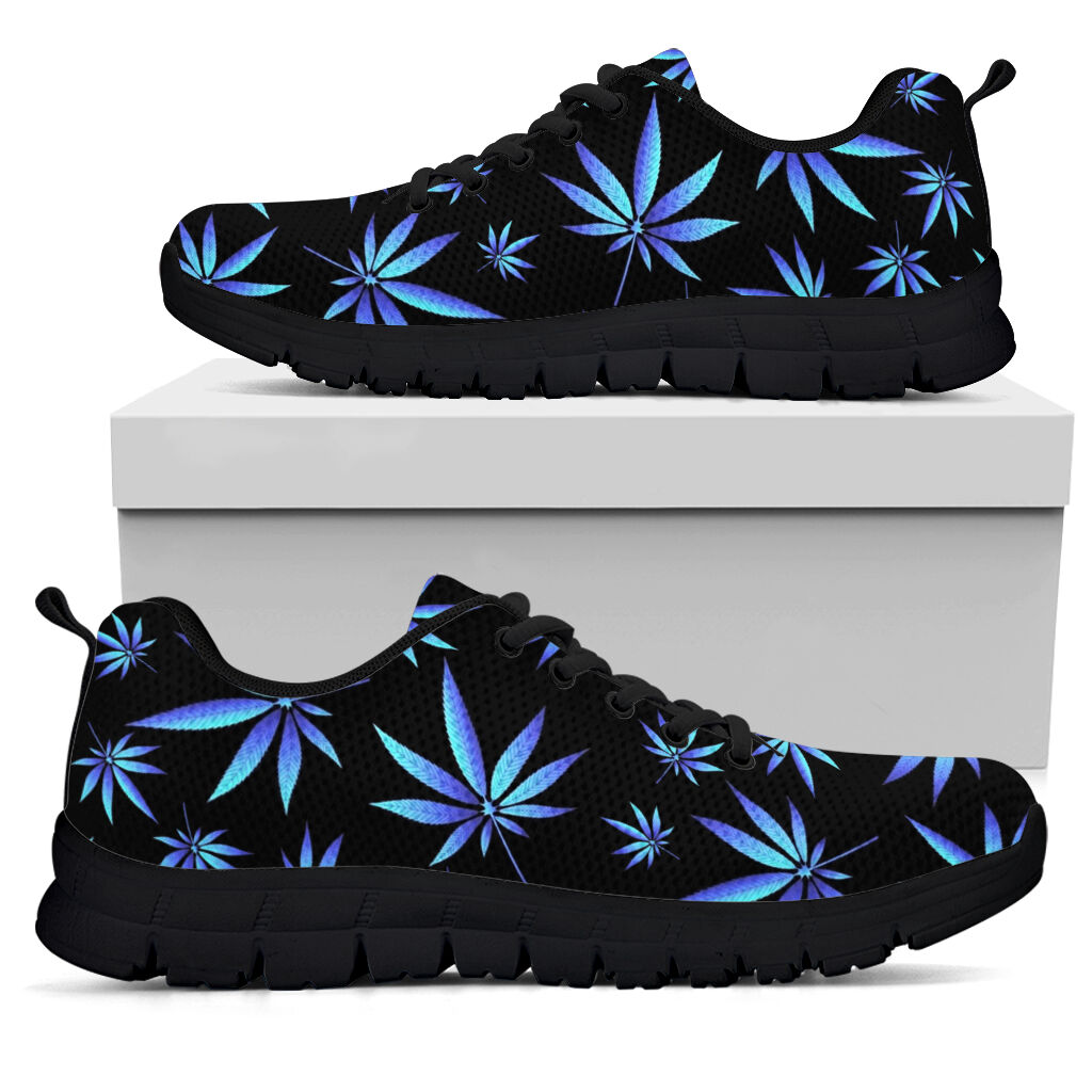 Blue And Teal Stoner - Weed Sneakers 0822