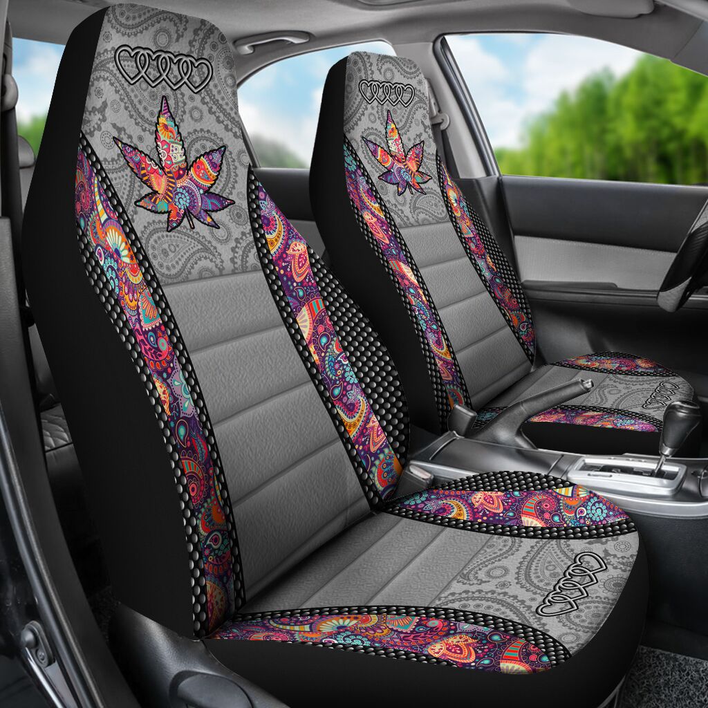 Mandala Leaves - Weed Seat Covers 0822