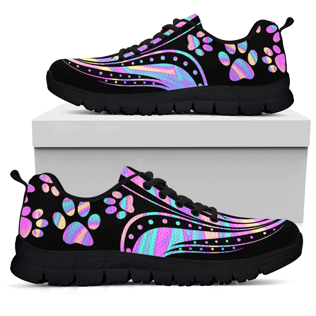 Hologram Paws Pattern Dog Sneakers 0622