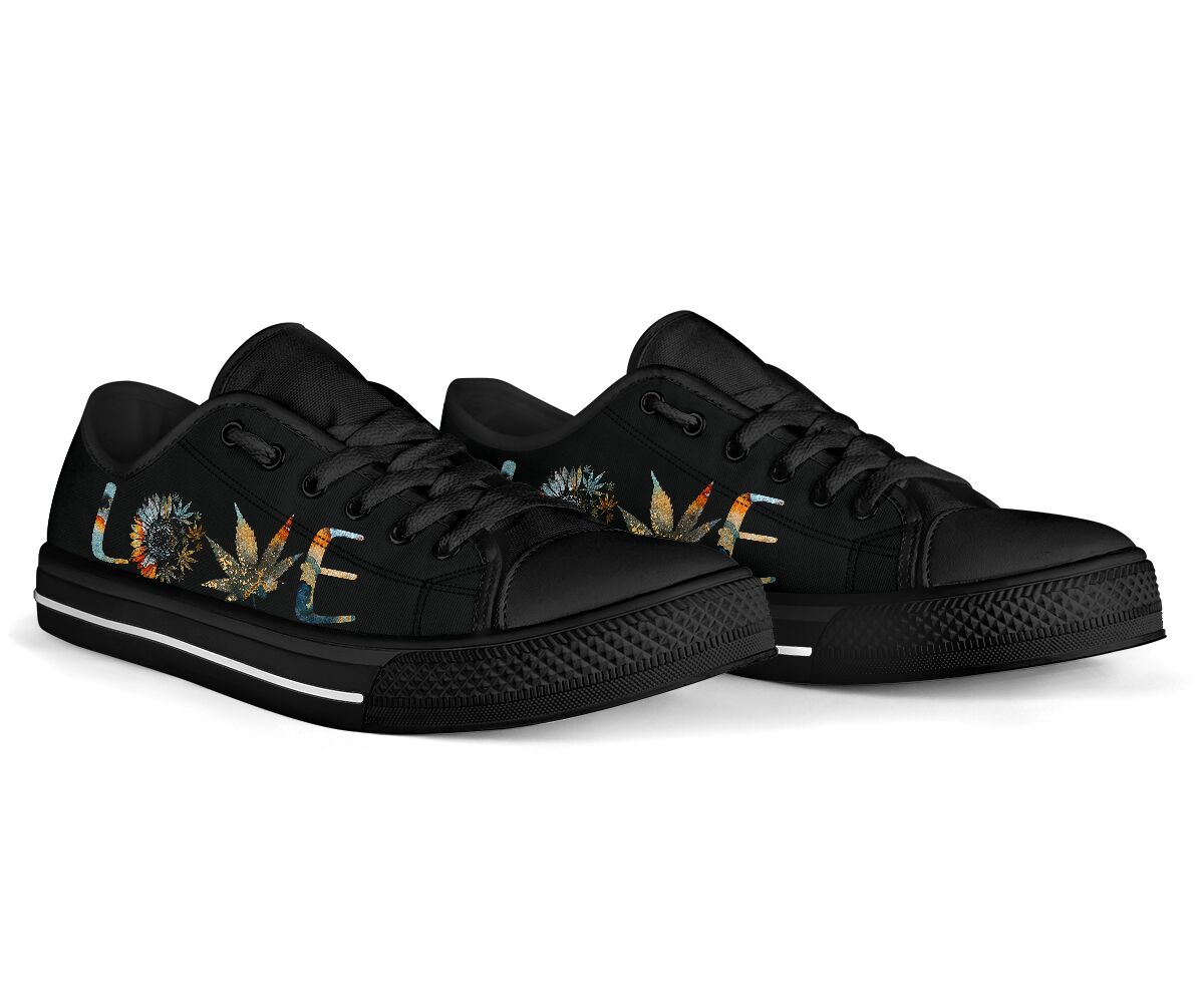 Love 420 Sunflower - Weed Low Top Shoes 0822