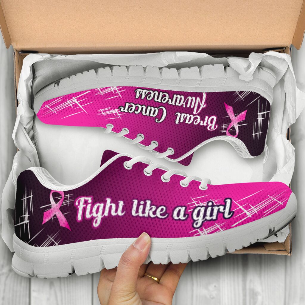 Fight Like A Girl Breast Cancer Awareness Sneakers 0622