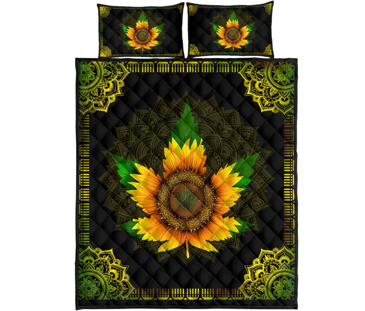 Sunflower Leaf - Weed Quilt Set 0822