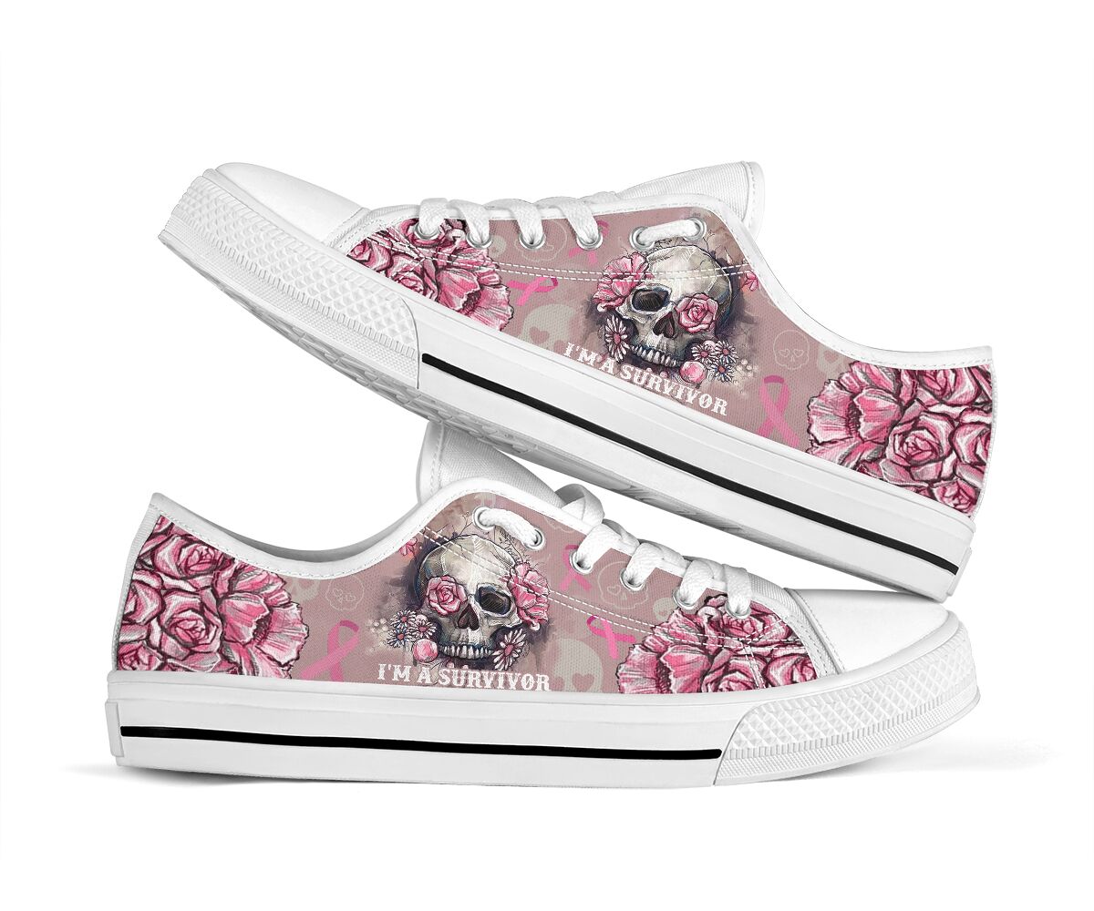 I'm A Survivor Breast Cancer Awareness Low Top Shoes 0622
