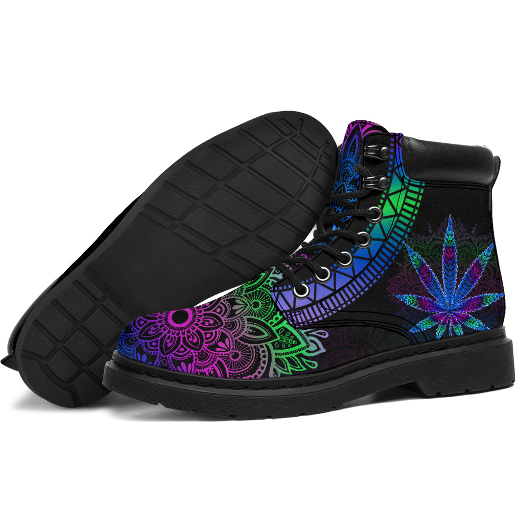 Mandala Pattern - Weed All Season Boots 0822