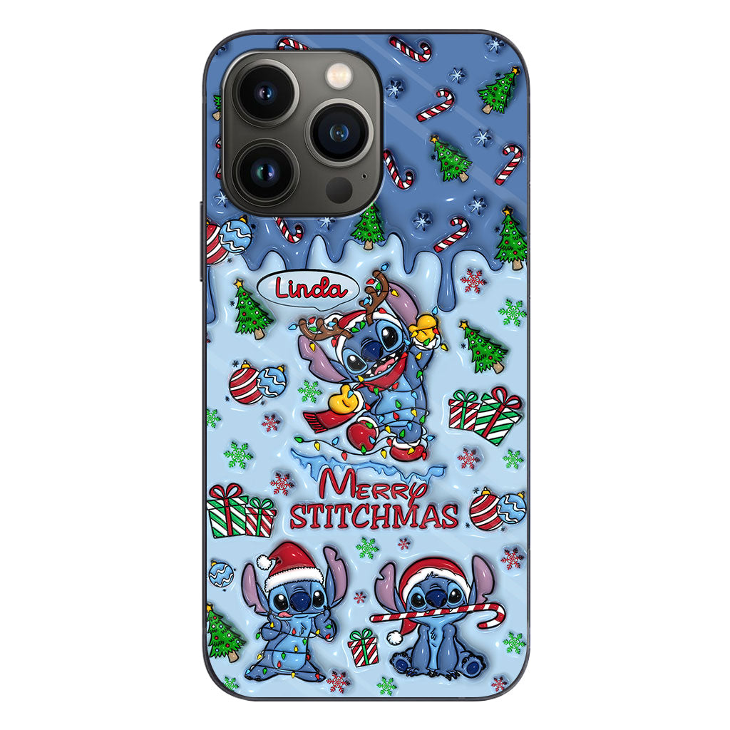 Merry Stichmas - Personalized Ohana Phone Case
