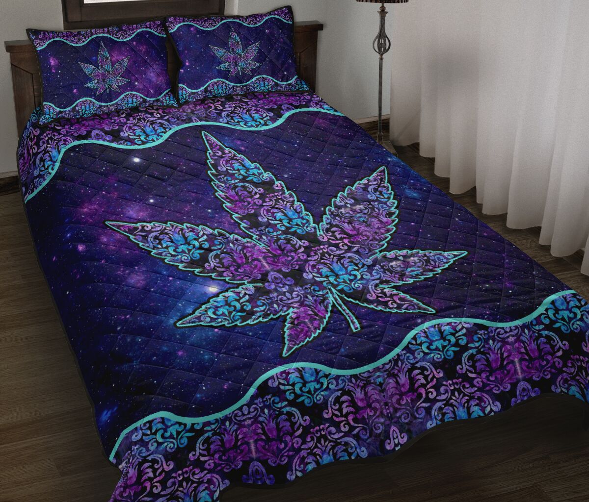 Blue And Purple Mandala - Weed Quilt Set 0822