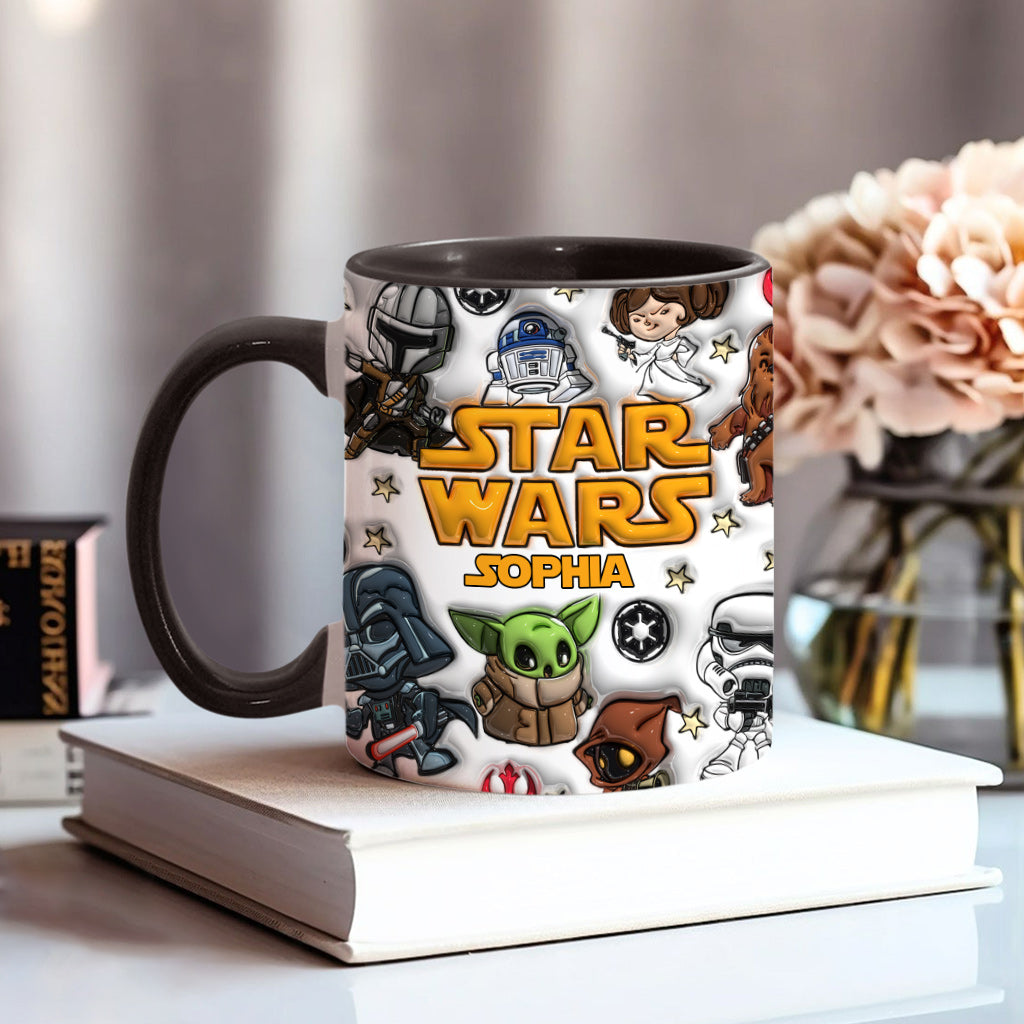 The Galaxy - Personalized The Force Accent Mug