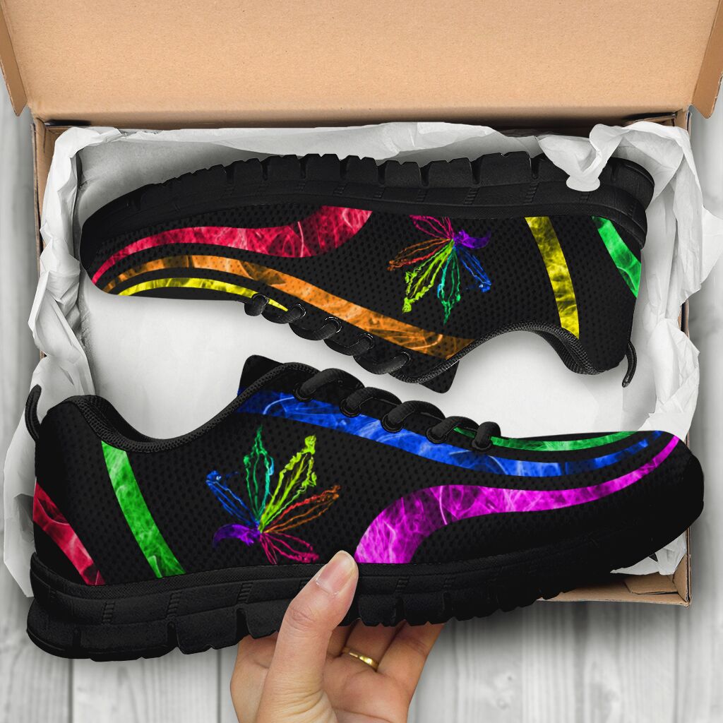 Smokey Rainbow Leaf - Weed Sneakers 0822