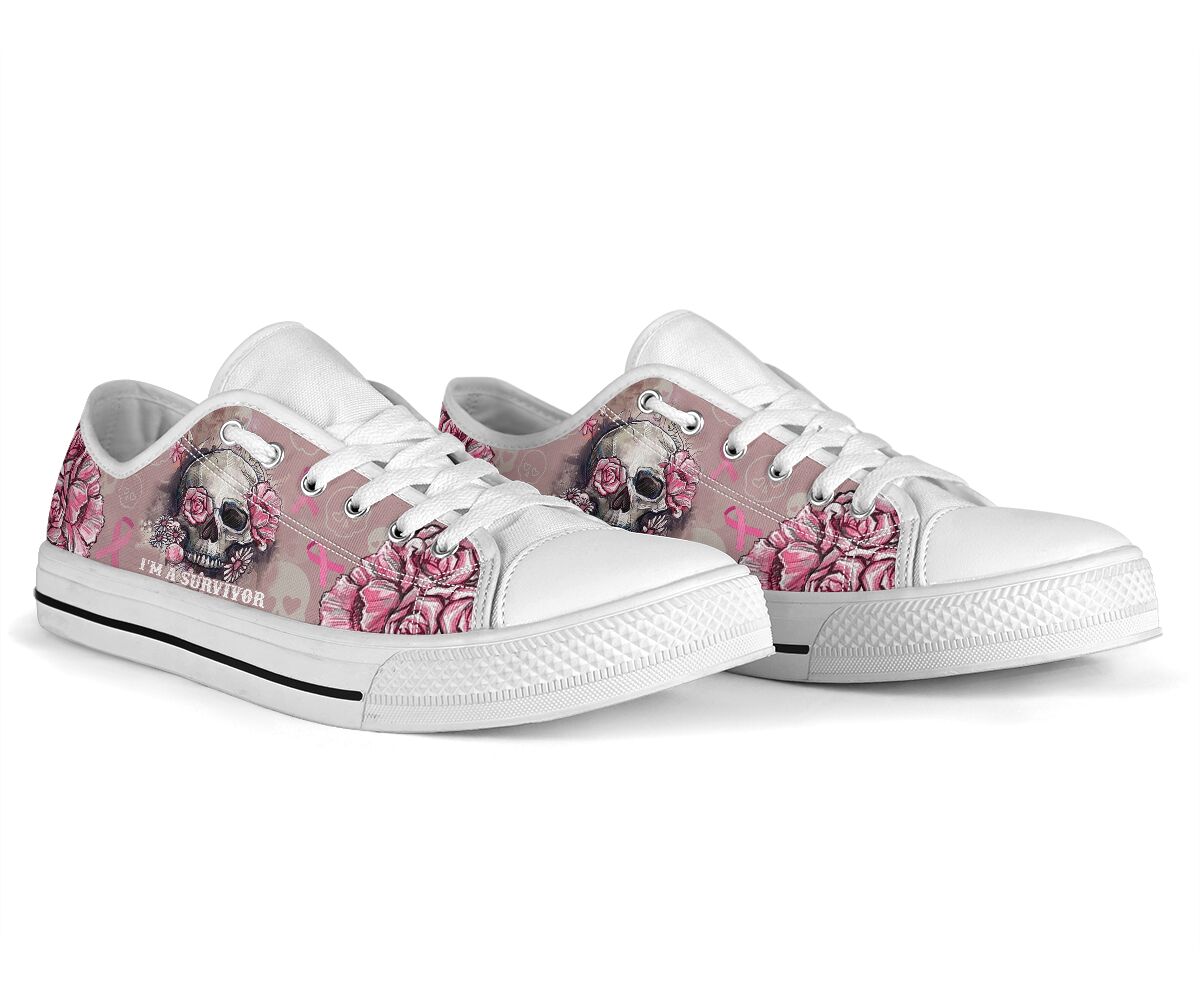 I'm A Survivor Breast Cancer Awareness Low Top Shoes 0622