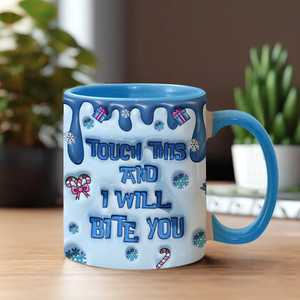 Touch This And I'll Bite You - Personalized Ohana Accent Mug