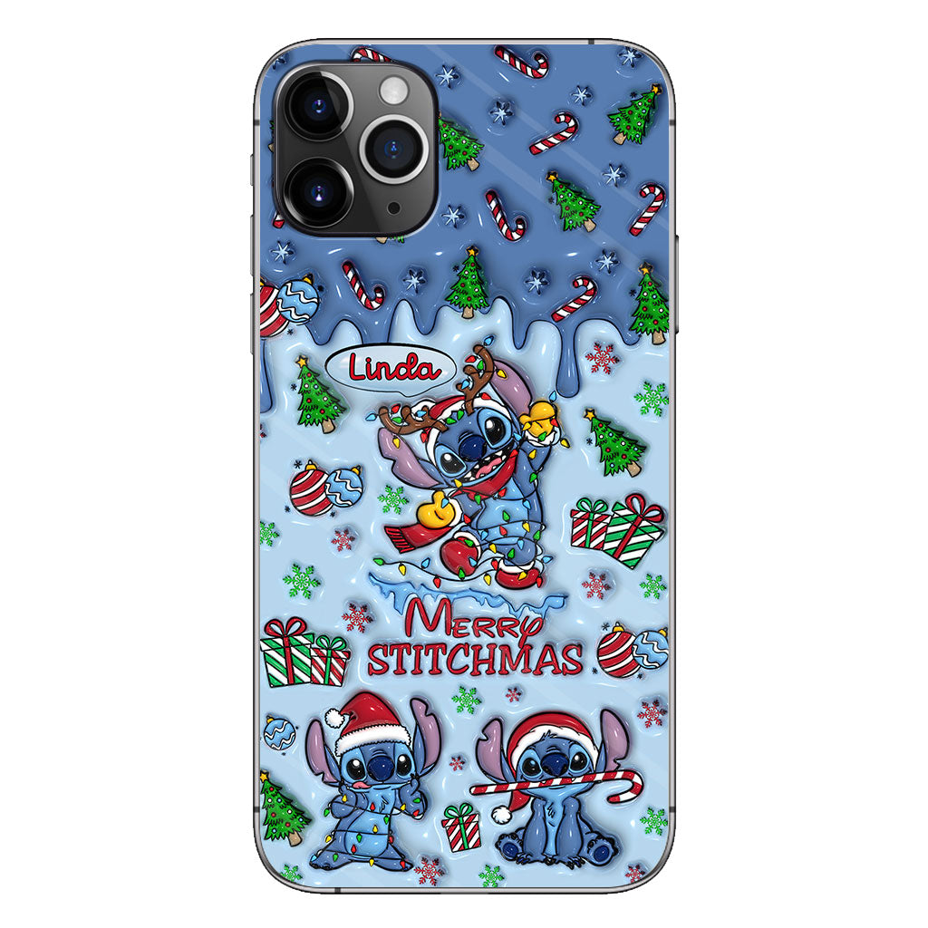Merry Stichmas - Personalized Ohana Phone Case