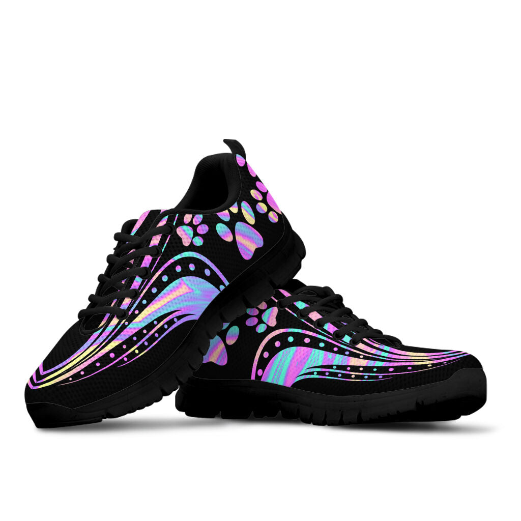 Hologram Paws Pattern Dog Sneakers 0622