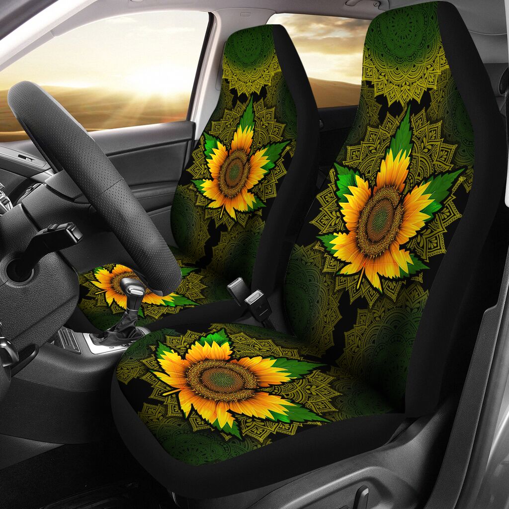 Sunflower Mandala - Weed Seat Covers 0822