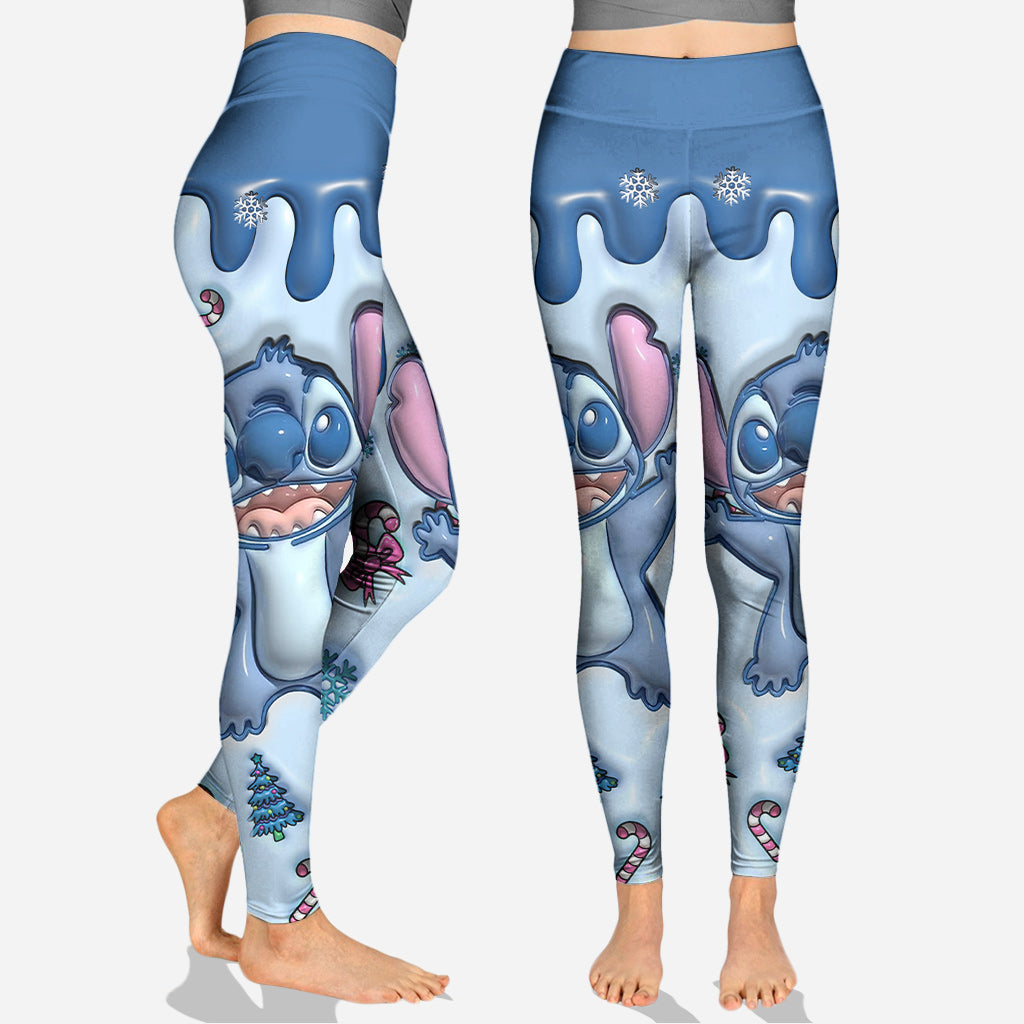Ohana Blue Inflated - Personalized Ohana Hoodie and Leggings