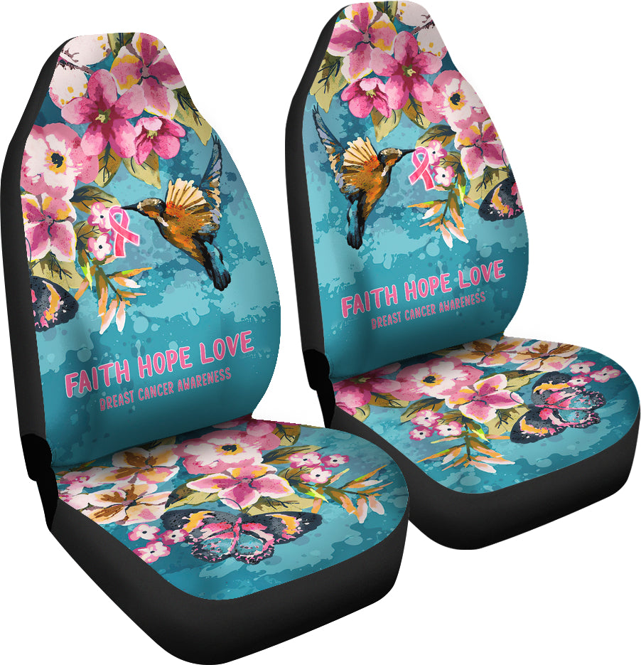 Faith Hope Love Breast Cancer Awareness Seat Covers 0622