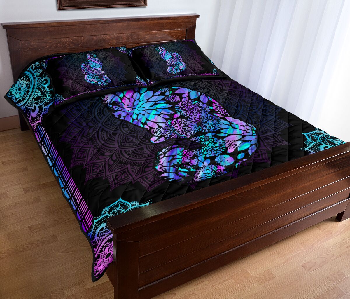Floral Cat Cat Quilt Set 0622