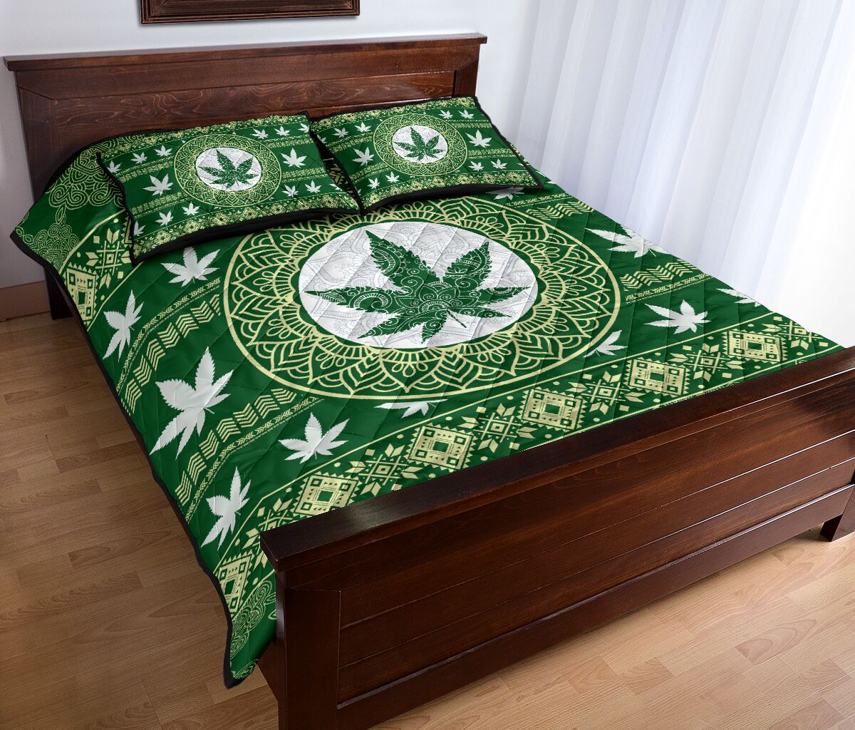 Green Leaves - Weed Quilt Set 0822