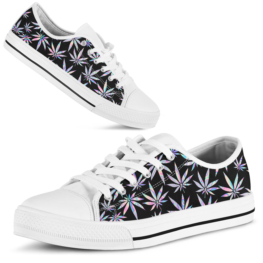 Holographic Stoner - Weed Low Top Shoes 0822