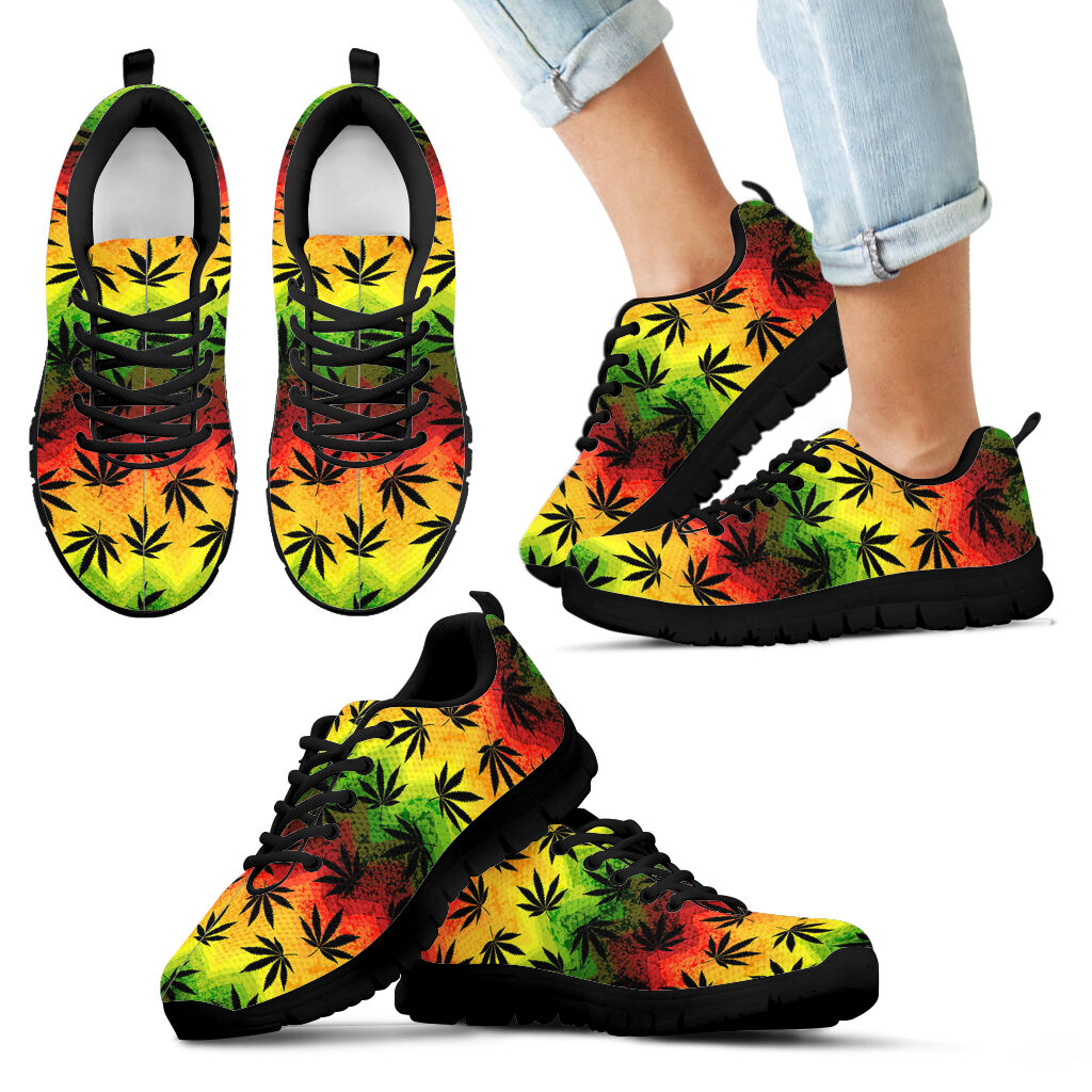 Rainbow Chevron - Weed Sneakers 0822