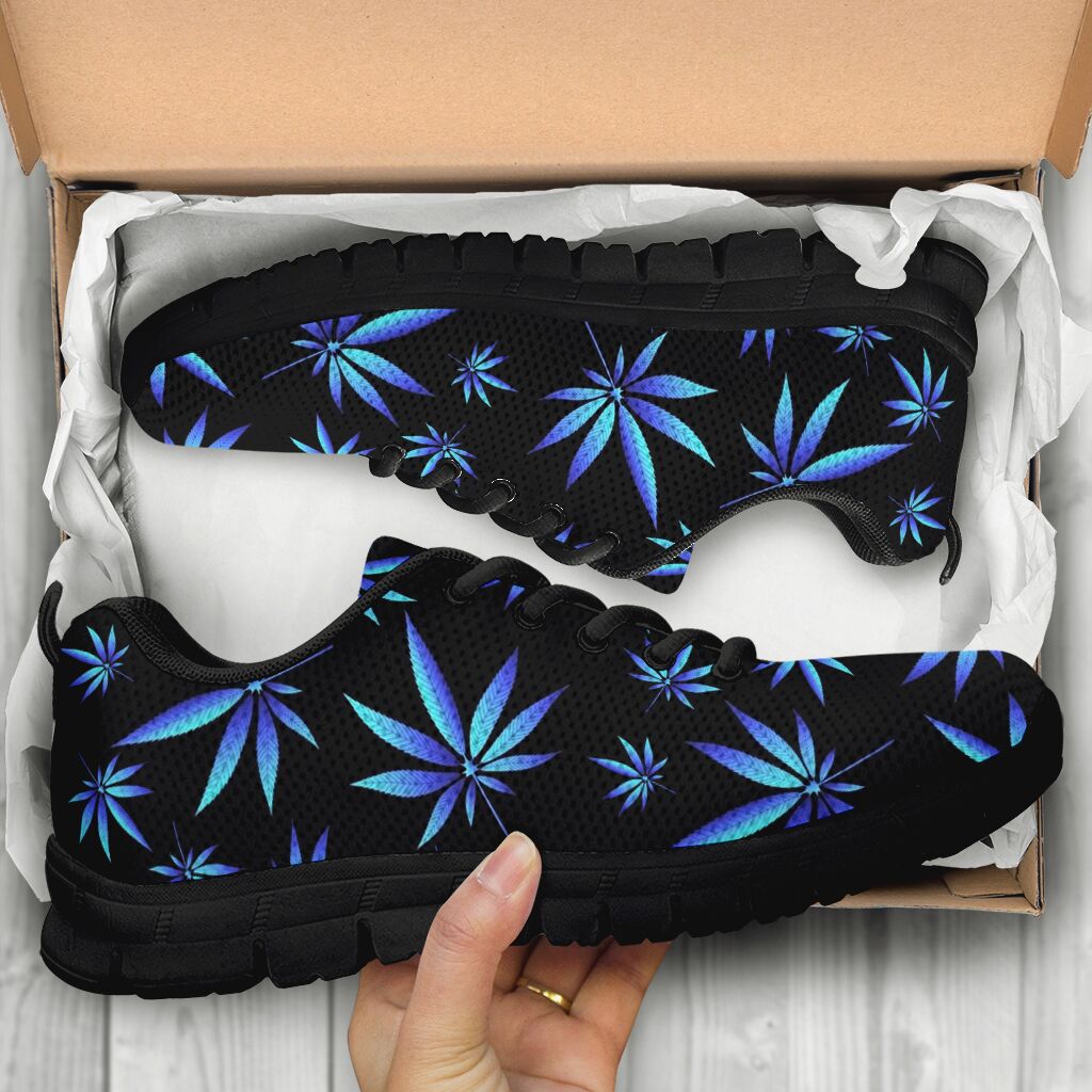 Blue And Teal Stoner - Weed Sneakers 0822