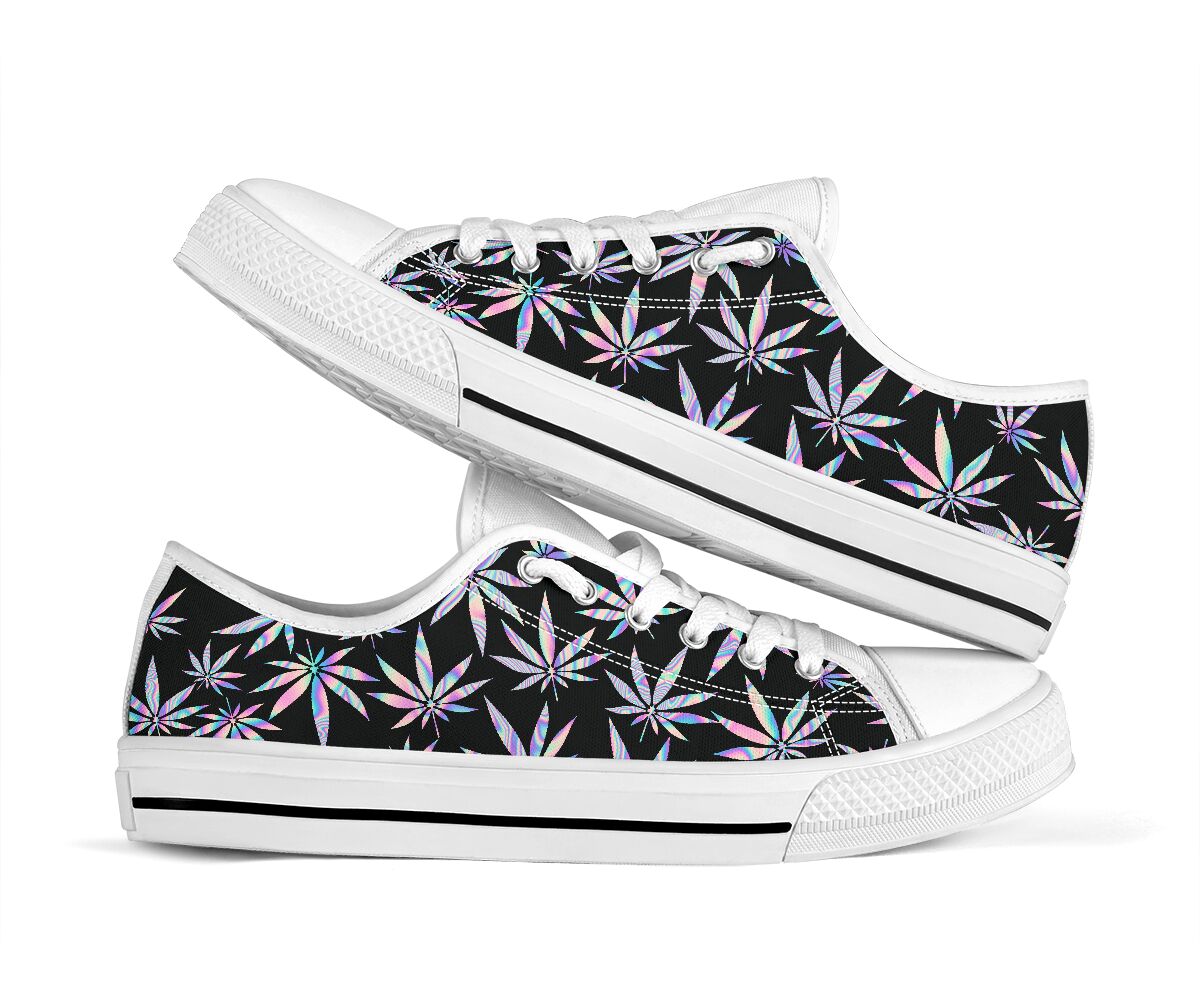 Holographic Stoner - Weed Low Top Shoes 0822