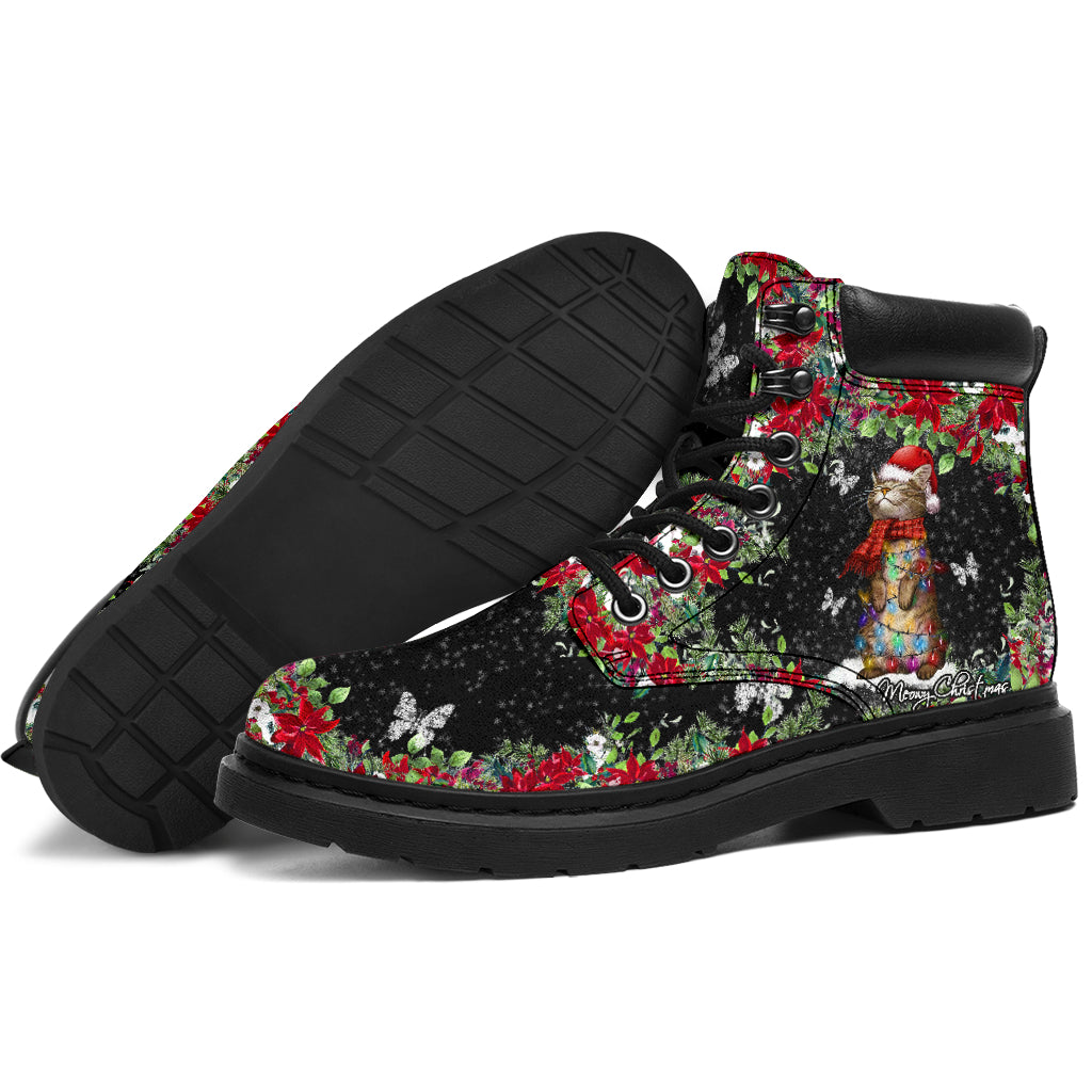 Meowy Christmas Cat All Season Boots 0622