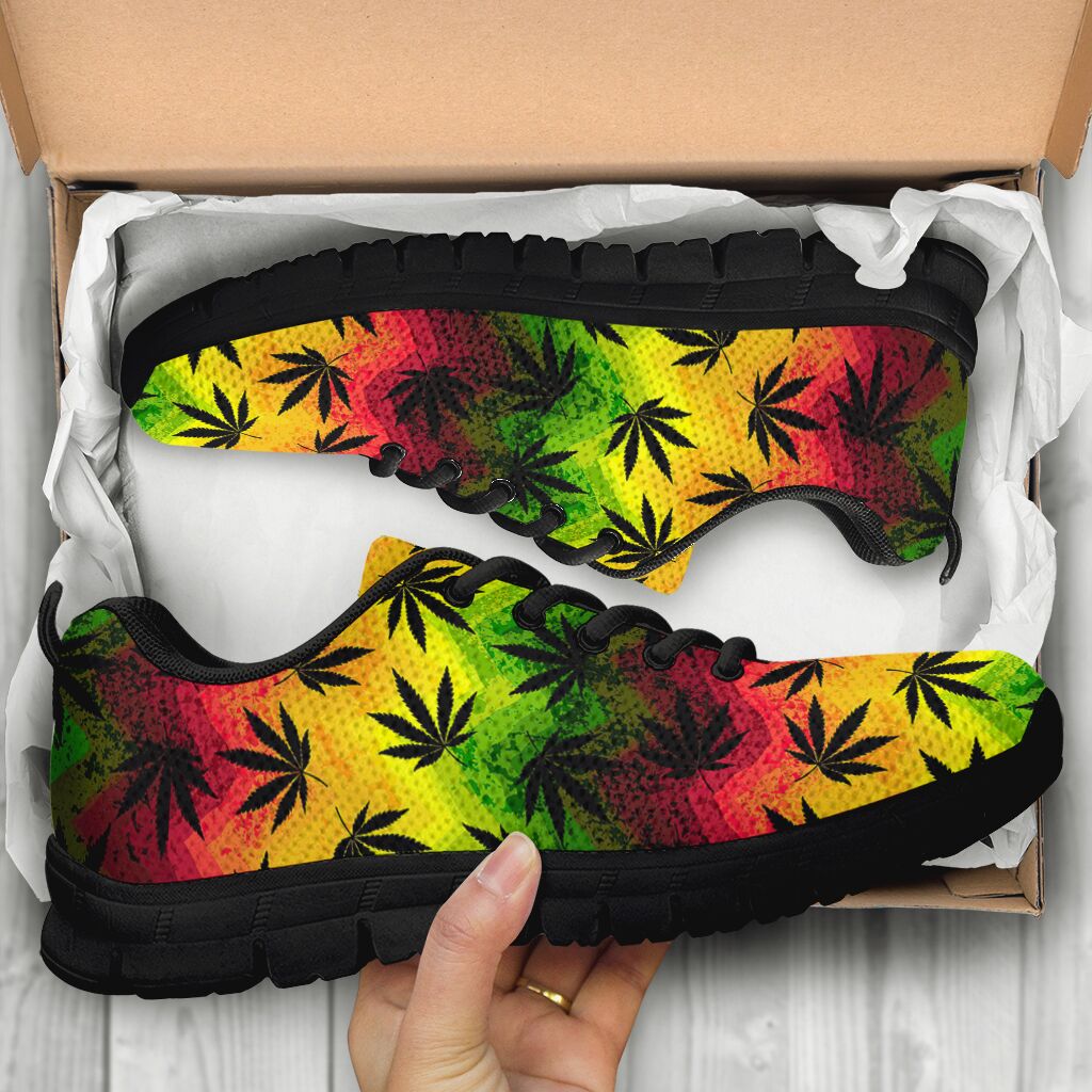 Rainbow Chevron - Weed Sneakers 0822