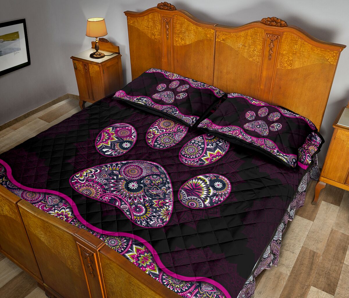 Dog Paws Dog Quilt Set 0622