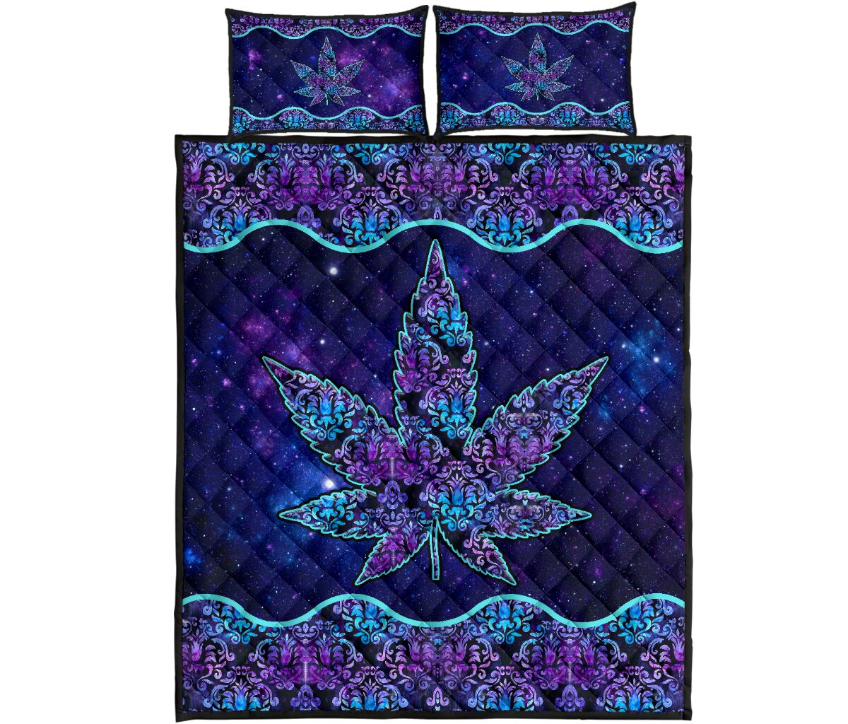 Blue And Purple Mandala - Weed Quilt Set 0822