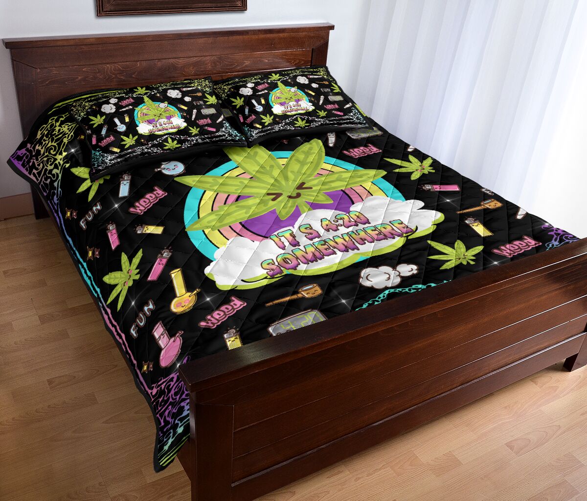 It'S 420 Somewhere - Weed Quilt Set 0822