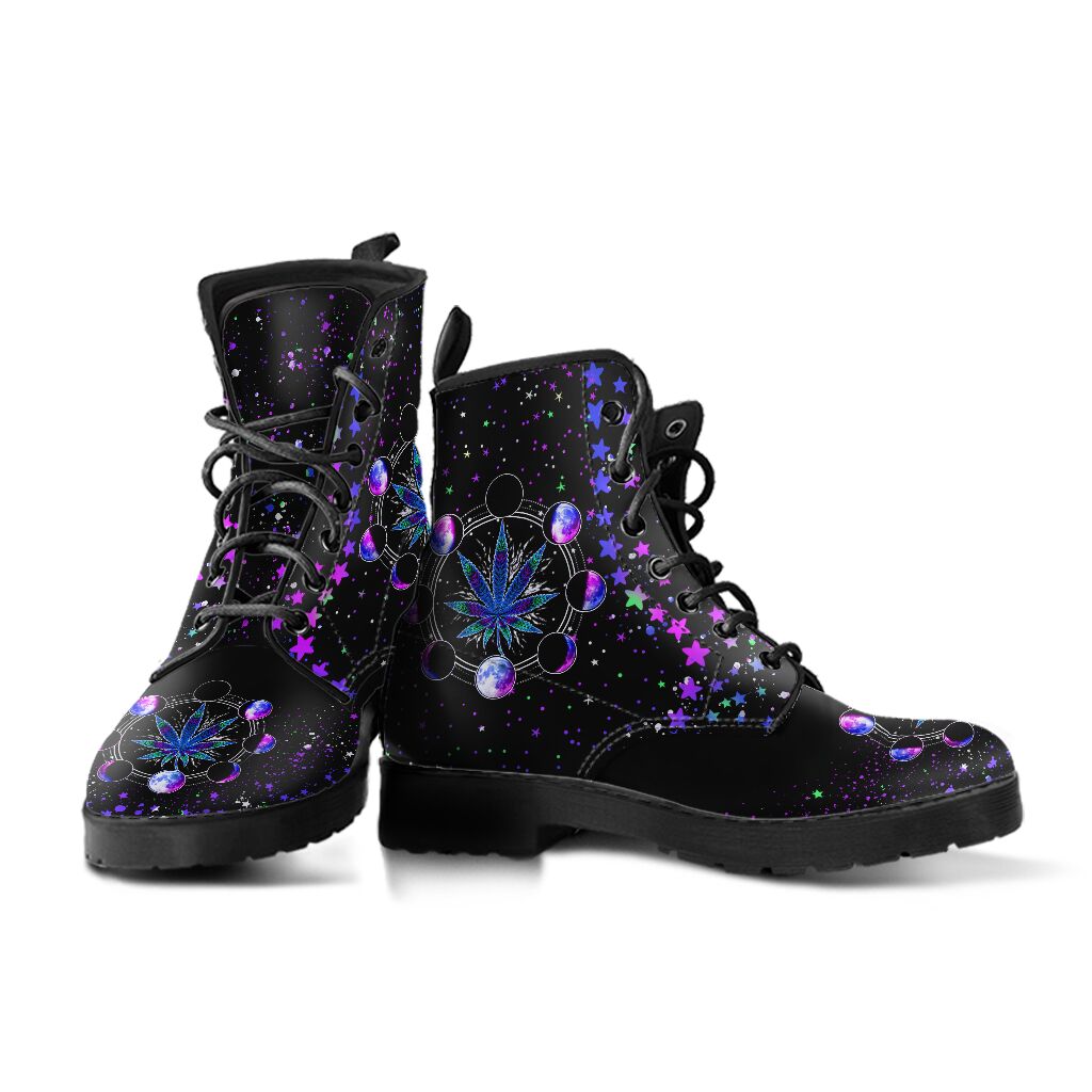 Moon Phases 420 - Weed Leather Boots 0622