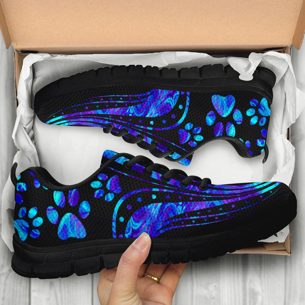Vintage Blue Mandala Dog Sneakers 0622