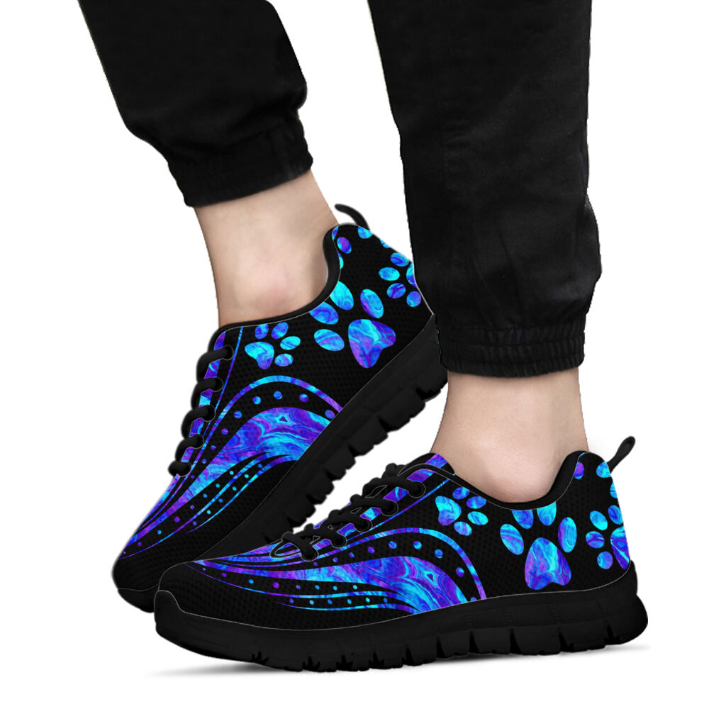Vintage Blue Mandala Dog Sneakers 0622