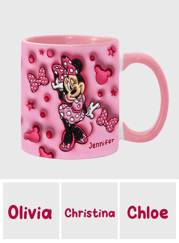 Cute Mouse Custom Name - Personalized Mouse Accent Mug