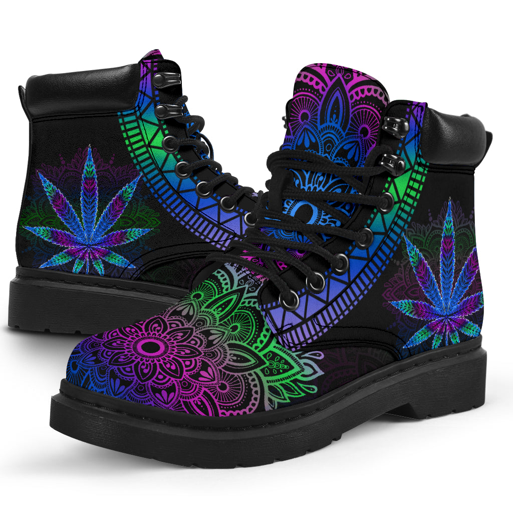 Mandala Pattern - Weed All Season Boots 0822