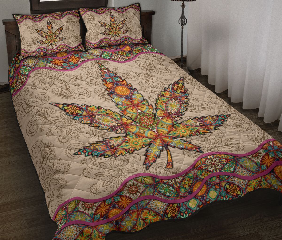 Boho Leaf - Weed Quilt Set 0822